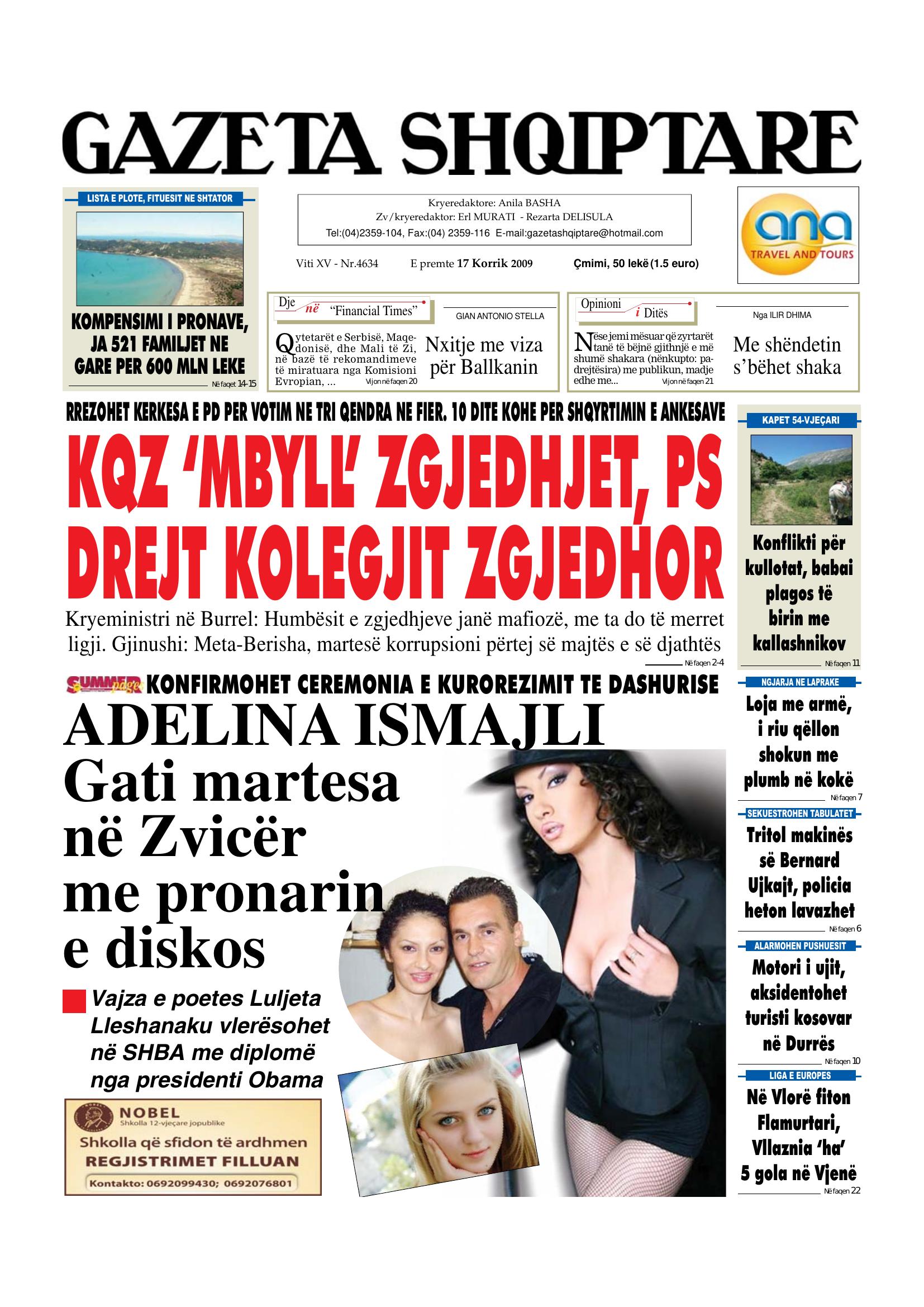 Gazeta Shqiptare 2009-07-17